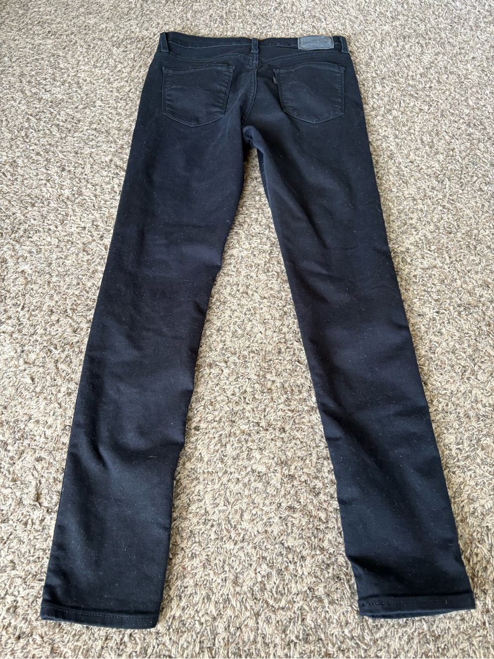 Levi's Women's Skinny Jeans - Solid Black Stretch - Picture 6 of 6